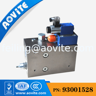 Non-highway truck hydraulic valve 93001528  using cast iron  and stainless steel hydraulic valve blocks for terex
